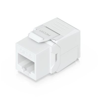 UBIQUITI - Keystone Jack Cat6 Tipo Toolless para Terminación sin Herramientas, Instalación Snap-In en Patch Panel, Paquete con 12 Piezas
