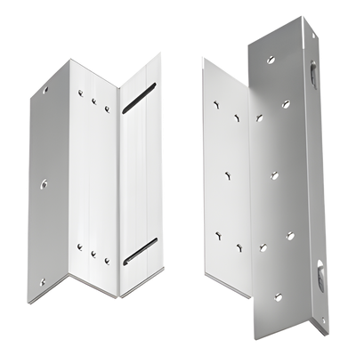 ACCESSPRO - Kit de Brackets de Montaje Z y L / Aluminio Reforzado / 182 x 40 x 24.3 mm / Para Chapa Magnética