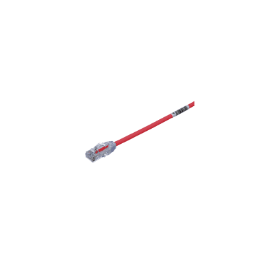 PANDUIT - Cable de Parcheo UTP Cat6A, CM/LSZH, Diámetro Reducido (28AWG), Color Rojo, 4.57 Metros (15 Pies)