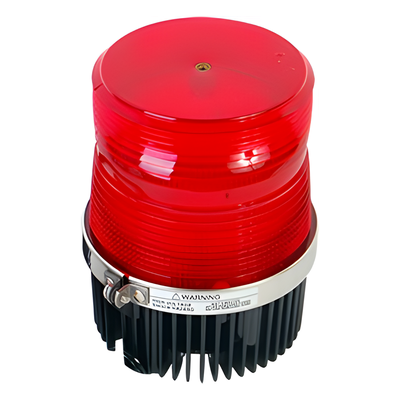 FEDERAL SIGNAL - Luz Estroboscópica / Roja / Para Motocicleta / Lente Policarbonato Anti-Impacto / Resistente al Agua