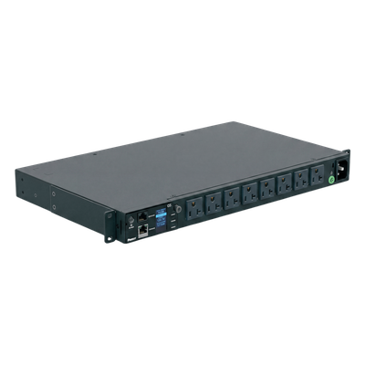PANDUIT - PDU Monitoreable / 8 Salidas 5-20R / Entrada NEMA 5-15P / Horizontal 1U / 19 in / 120 Vca / 20 Amp