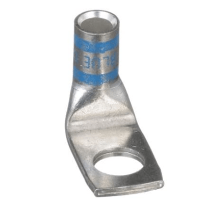 PANDUIT - Zapata de compresión LCAX6-38F-L a 90° grados para cal. 6 Awg, Barreno para tornillo prisionero de 3/8, 1 Pz