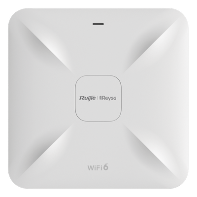 RUIJIE - Access Point Mesh Wi-Fi 6 / 2.97 Gbps / 512 Usuarios / 2.5G PoE / Doble Banda 2x2 / Techo o Pared