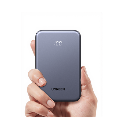 UGREEN - Power Bank / 10000 mAh / 20W PD3.0 PPS / USB-C + USB-A / Carga Rápida 3 Horas / Pantalla Digital / Protección NTC
