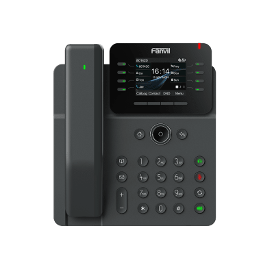 FANVIL - Telefono IP Handset Inalámbrico, 12 Líneas SIP, Conferencia 6 Vias, Puertos Gigabit, PoE, Pantalla 2.8