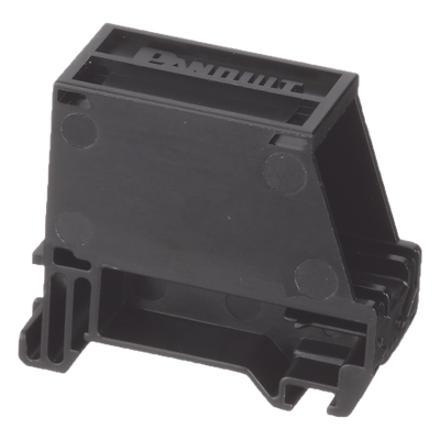 PANDUIT - Adaptador de 1 Puerto / Blindado / Riel DIN 35 mm (1.38 in) / Mini-Com / Perfil Bajo / Negro
