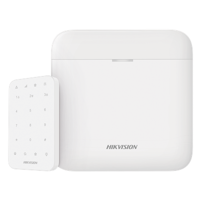 HIKVISION - Kit de Alarma Inalámbrica / 48 Zonas Expandibles / Wi-Fi 2.4 GHz / Batería de Respaldo 35 h / Teclado Integrado / Frecuencia 433 MHz