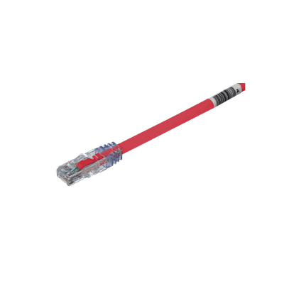 PANDUIT - Cable de Parcheo UTP, Cat6A, 24 AWG, CM, Color Rojo, 7.62 Metros (25 Pies)
