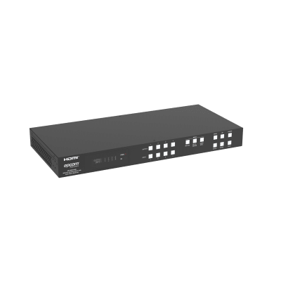 EPCOM PROAUDIO - Switch de Video Matrix 4x4 HDMI 2.0 | 18Gbps Ancho de Banda | 4K2K@60Hz Resolución | 4 Entradas 4 Salidas HDMI | Audio LPCM y Dolby Digital | Control TCP-IP y RS-232 | Conectores Phoenix para Audio | Metal Enclosure