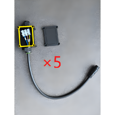 HIKVISION - Cable de Alimentación / 10 m (32.8 ft) / Goma con Enchufe Cabeza de Aviación / Paquete 5 Unidades / -40°C a 105°C