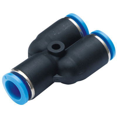 TITAN-AUTOMATION - Conector Neumático de Inserción / Unión en Y / Diámetro Exterior 8 mm a 4 mm / Para Sistemas Neumáticos