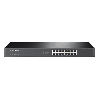 TP-LINK - Switch Gigabit no administrable / 16 puertos 10/100/1000 Mbps / Rack o escritorio / 35.7 Mpps / 1.19 ft (0.36 m) de profundidad