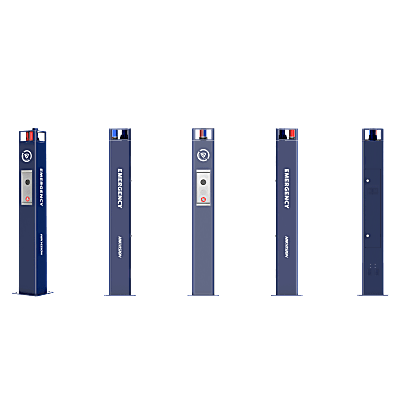 HIKVISION - Estación de Pánico / Cámara IP 4MP / Audio Bidireccional 5 m / Micrófono Omnidireccional / Altavoz 30 W / Resistente a Vandalismo / IP66 / Montaje en Piso