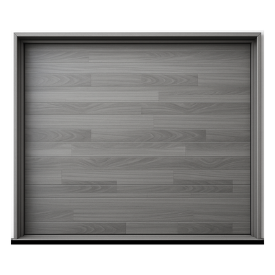 ACCESSPRO - Puerta de Garage Seccional / 9 x 7 Pies (2.74 x 2.13 m) / 4 Secciones / Núcleo de Poliuretano 42 mm / Lámina Calibre 26 / Aislamiento Térmico y Acústico / Acabado Laminado Gris
