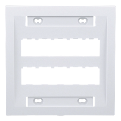 PANDUIT - Placa de Pared Vertical / 10 Puertos Mini-Com / ABS / 4.5 x 4.5 pulg. / Blanco