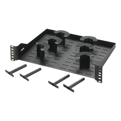 PANDUIT - Administrador de Cable Horizontal / 19in 2 UR / 48 Cables Cat 6 o 144 Fibra / 6 Postes de Holgura / Acero / Montaje Frontal