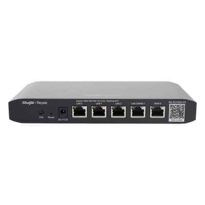 RUIJIE - Router Balanceador SD-WAN / 600 Mbps / 100 Usuarios Concurrentes / 2 WAN Gigabit / 20,000 Sesiones / 12 Watts