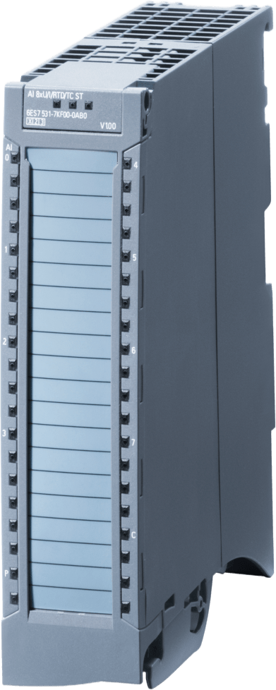 SIEMENS - Módulo Entrada Analógica SIMATIC S7-1500 / AI 8xU/I/RTD/TC ST / 16 bit Resolución / 0.3% Precisión / 8 Canales / 4 RTD / Compensación Temperatura / Diagnósticos Avanzados / PROFINET