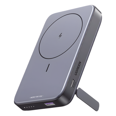 UGREEN - Power Bank Inalámbrico / 10000 mAh / MagSafe 15W / USB-C 20W / USB-A 22.5W / Soporte Plegable