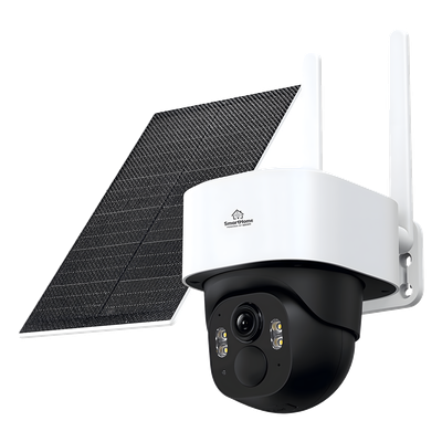 SMARTHOME BY EPCOM - Cámara PT de Batería / 4 MP / 4G LTE-FDD / Solar 5W / Color 10 m (32.8 ft) / Audio Bidireccional / IP65