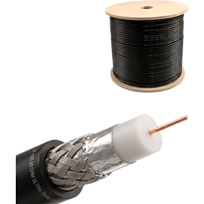 LINKEDPRO - Rollo de 100 Metros de LP195 de 50 Ohms | Cable Coaxial Profesional