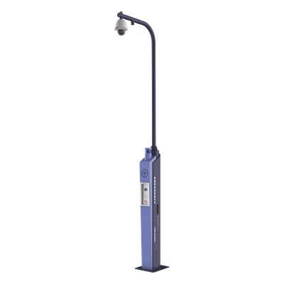 HIKVISION - Estación de Pánico con Videollamada / Cámara 2 Megapixel / Sirena 110 dB / Alarma Visual RGB / IP65 / Switch 8 Puertos / Captación de Voz 5 m (16.4 ft)