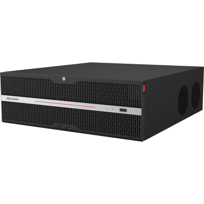 HIKVISION - NVR 12 Megapixel (8K) / 256 canales IP / 16 Bahías de Disco Duro / 4 Puertos de Red / Soporta RAID con Hot Swap / NVR de Alto Desempeño