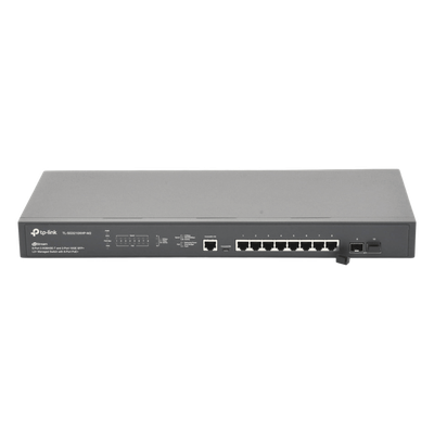 TP-LINK - Switch Administrable L2+ / 8 Puertos PoE+ MultiGigabit 2.5G / 2 Puertos SFP+ 10G / Presupuesto PoE 240W / Rendimiento 80 Gbps / Montaje en Rack