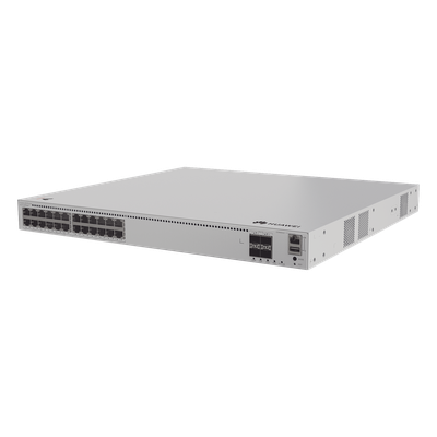 HUAWEI - Switch Administrable Capa 3 / 24 Puertos PoE 1000/2.5Gbps / 4 Puertos 10GE SFP+ / 200 Gbps / PoE Perpetuo 400W / iStack / ERPS