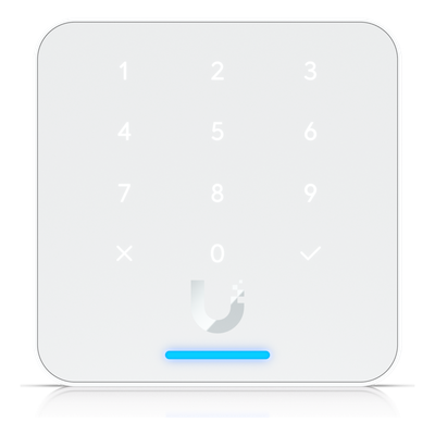 UBIQUITI - Lector de Acceso IP / Teclado Capacitivo 12 Botones / NFC 13.56 MHz / BLE 4.1 / PoE / IP55 / -30 a 60°C