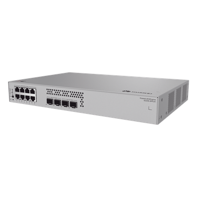 HUAWEI - Switch Administrable Capa 2 / 8 Puertos PoE+ Gigabit / 2 SFP 1G + 2 SFP+ 10G / PoE Perpetuo / 128 W / 66 Gbps / 49 Mpps / Sin Ventilador / 3.43 kg / 1.52 ft x 1.05 ft x 0.69 ft