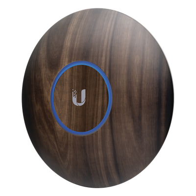 UBIQUITI - Máscara decorativa / Diseño madera / 160 x 160 mm (6.30 x 6.30') / Paquete 3 unidades / Perfil bajo / UAP-nanoHD