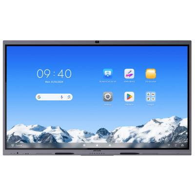 HIKVISION - Pantalla Interactiva Touch de 65" Android 14 / Asistentes IA /Google Suite Preinstalado con Certificación EDLA / Cámara Web 8 MP / Resolución 4K / Bocinas Integradas / Entradas HDMI y VGA / Incluye 2 Lápices para Escribir