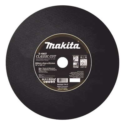 MAKITA - Disco de Corte para Metal / 14 Pulgadas / Uso Industrial Intensivo / Compatible Tronzadora 2414NB