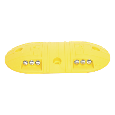 ACCESSPRO - Boya Vial / Plástico Duradero / 20 Toneladas / LED Reflejantes / 4 Orificios / 8.7 x 4.7 x 1 pulgadas