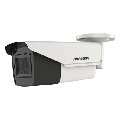 HIKVISION - Bala TURBOHD 5 Megapixel / Lente Mot. 2.7 a 13.5 mm / 131 pies IR EXIR / dWDR / TVI-AHD-CVI-CVBS / Exterior IP67 / 12 Vcc / 24 VCA