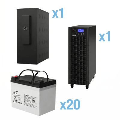 CYBERPOWER - UPS Trifásico de 30 kVA/27 kW, Topología Online Doble Conversión, Voltaje de 208/220 Vca de L-L, Respaldo de 5 Minutos al 100% de Carga, Incluye Módulo y Banco de Baterías