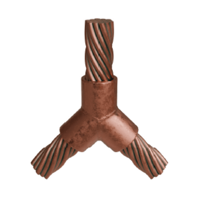 TOTAL GROUND - Molde para Soldadura Exotérmica tipo Y para 3 cables 4/0 AWG , dos en 45° y uno en 90°