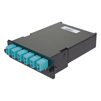 PANDUIT - Placa Acopladora de Fibra Óptica FAP / 12 Fibras OM3/OM4 / 6 Conectores LC Duplex / 12 Pigtails de 1 m (3.28 ft) / Pérdida de Inserción 0.15 dB