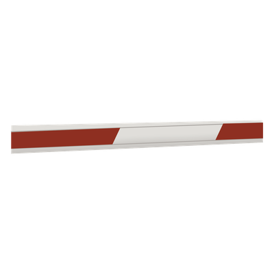 FAAC - Brazo Rectangular para Barrera / 7 m (23 ft) / Aluminio de Alta Resistencia / Bandas Reflectantes