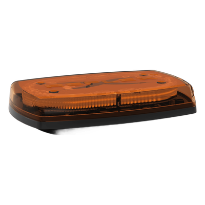 ECCO - Minibar LED para Techo / 24 LEDs Ámbar / 10" / 360° Visibilidad / 12-24 VDC / Base Magnética / SAE J845 Clase I