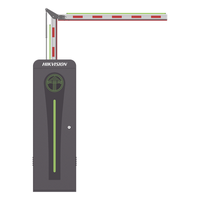 HIKVISION - Barrera Vehicular / Brazo Articulado LED 3 m (9.8 ft) / Derecha / Motor Brushless / 360 Ciclos/Hora / Apertura 3 s / Semáforo Rojo-Verde