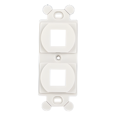PANDUIT - Marco de Módulo Dúplex / 2 Espacios Keystone / Placas NEMA 106 / ABS / 4.10' x 3.28' / Blanco Mate