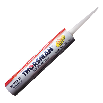 THORSMAN - Pegamento para canaletas / 300ml / -20°C a +70°C / Resistencia 45 kg/cm² / 75% sólidos / Blanco