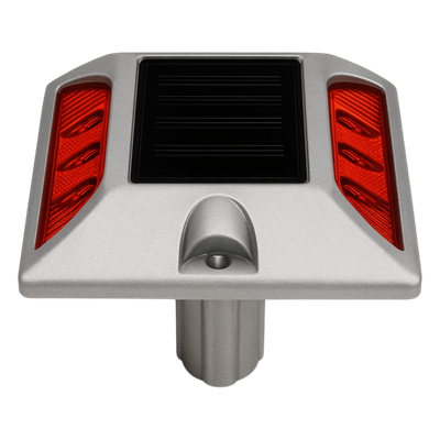 ACCESSPRO - Señalizador Vial Solar / 6 LED Intermitentes / Alcance Visual 800 m (2624.7 ft) / Autonomía 108 h / IP68 / Carga 20000 kg / -25°C a +75°C