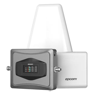 EPCOM - Kit Amplificador de Señal Celular 4G / Mejora las llamadas convencionales y VoLTE / Soporta los datos de las tecnologías 2G, 3G y 4G de TELCEL, AT&T y MOVISTAR / Cubre hasta 600 m2.
