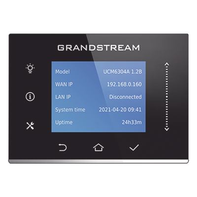 GRANDSTREAM - Conmutador IP-PBX / 1000 Usuarios / 150 Llamadas Simultáneas / 4 FXO / 4 FXS / Híbrido Local-Nube