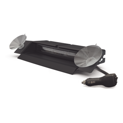 ECCO - Luz de Advertencia LED / Perfil Bajo / Dual Color Rojo/Azul / 36 Patrones / 12-24 V / Enchufe para Automóvil