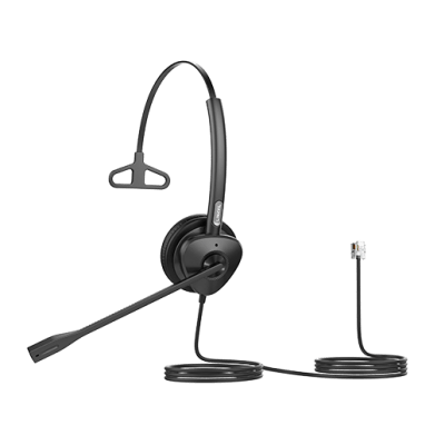 FANVIL - Diadema Monoaural con Audio HD y Brazo Ajustable de 260°, Conexión RJ9 y Sonido de Alta Definición