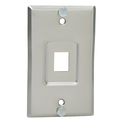 PANDUIT - Placa de Pared Vertical / Acero Inoxidable / 1 Puerto Keystone / 2.75 x 4.5 pulg. / RoHS